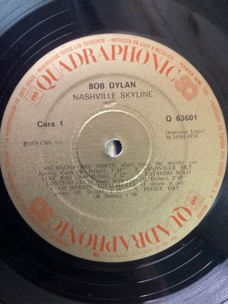 Bob Dylan Nashville Skyline LP