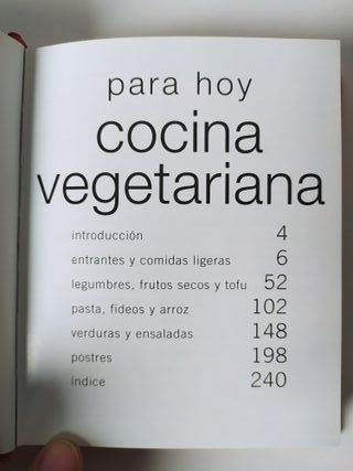 Libro recetas Cocina Vegetariana