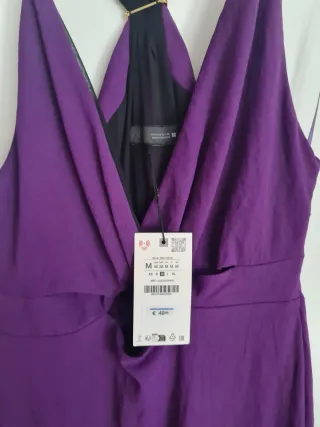 Vestido Morado Zara Talla M