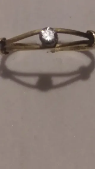 Anillo Oro 18k Diamante natural de 0.1ct