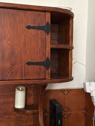 Mueble Rústico Madera y Metal Hecho a Mano