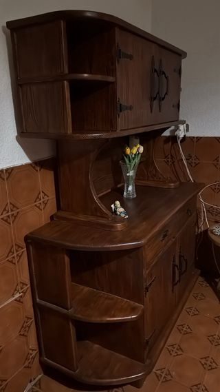 Mueble Rústico Madera y Metal Hecho a Mano