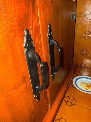 Mueble Rústico Madera y Metal Hecho a Mano