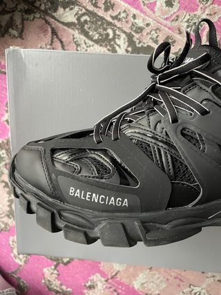 Balenciaga Track Led Sneakers Negras y Plateadas
