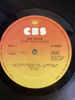 Bob Dylan Slow Train Coming LP