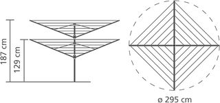 Brabantia - Tendedero Rotary Lift-O-Matic - con So