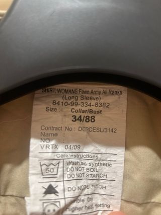 Camisa mujer ejercito británico original