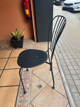 Sillas de bar/restaurante metálicas negras
