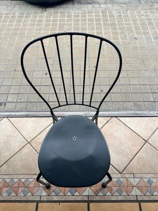 Sillas de bar/restaurante metálicas negras