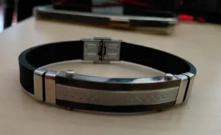 Pulsera Acero Inoxidable y Silicona Hombre