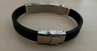 Pulsera Acero Inoxidable y Silicona Hombre