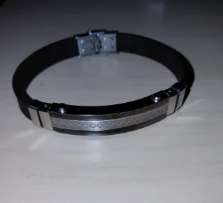 Pulsera Acero Inoxidable y Silicona Hombre