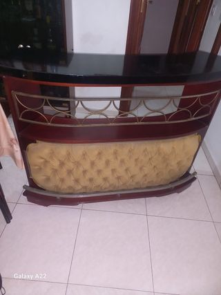 Barra de bar antigua madera