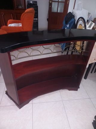 Barra de bar antigua madera