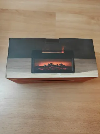 Chimenea eléctrica decorativa con efecto llama LED