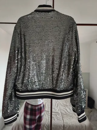 Chaqueta bomber lentejuelas
