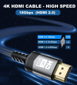 Cable HDMI 4K de 1 m, 3D, HDCP 2.2 ARC compatible