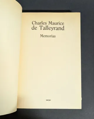 Memorias - Charles Maurice de Talleyrand