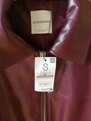 Chaqueta Bomber Stradivarius Granate Talla S