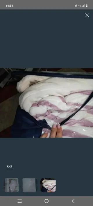 Edredón borreguito rosa y blanco