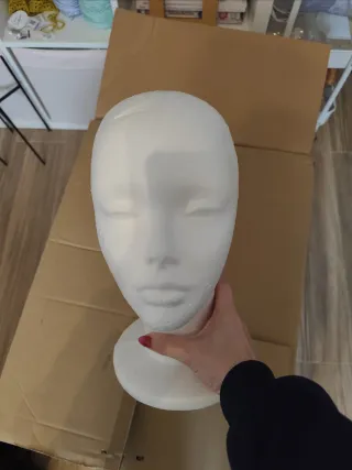 Cabezas de maniquí blancas