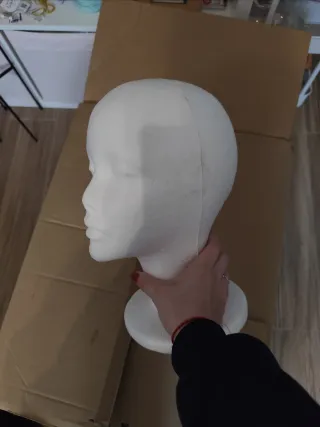 Cabezas de maniquí blancas