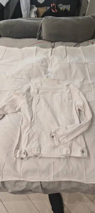 Giubbino jeans bianco