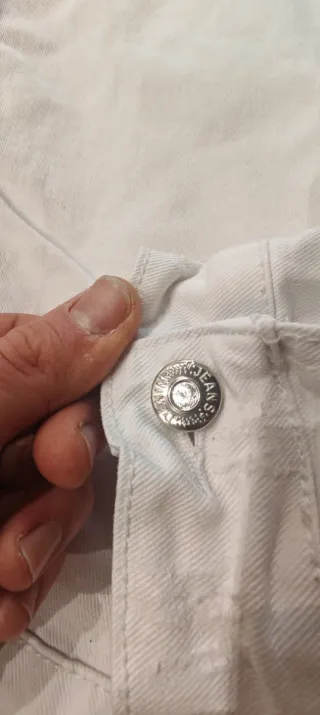 Giubbino jeans bianco