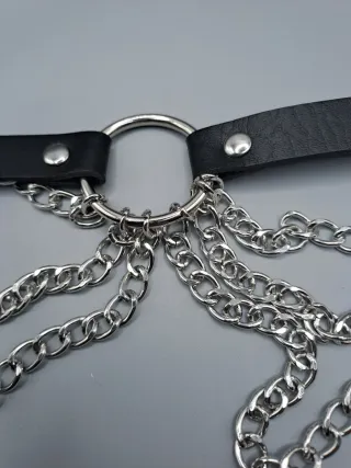 Cinturon Gotico Cadenas y Cruces . Rave. Tecno.