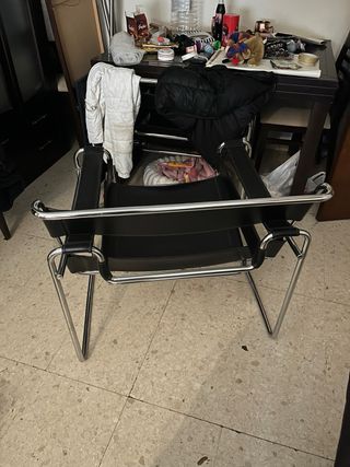 Sillón Wassily Negro y Plata