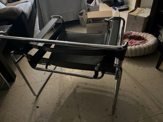 Sillón Wassily Negro y Plata