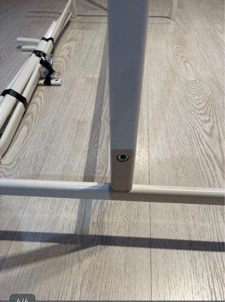 Lote 2 Colgadores o burra Metálicos Blancos