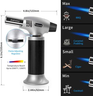 Soplete de cocina, recargable, soplete culinario c