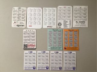 12 Calendarios de bolsillo Eibar