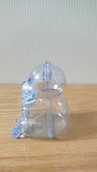 Orsetto portaconfetti azzurro trasparente