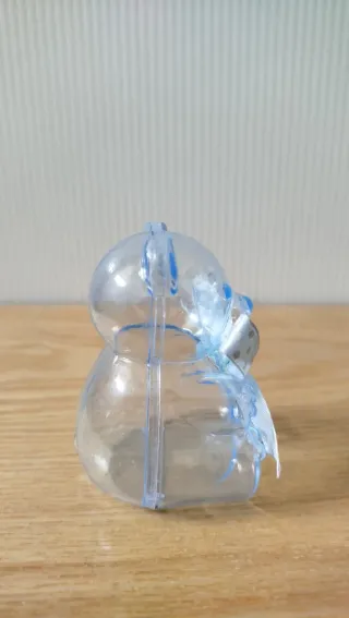 Orsetto portaconfetti azzurro trasparente