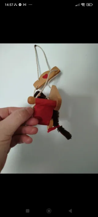 Monchhichi o simile con altalena vintage anni '70