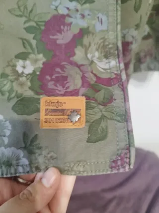 Khujo Floral Trench Coat Parka Green