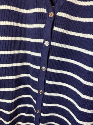 Cardigan Lauren Ralph Lauren a righe blu e bianche