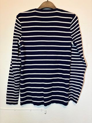 Cardigan Lauren Ralph Lauren a righe blu e bianche