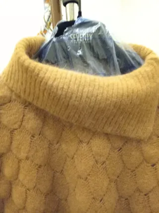 Maglione collo alto color cachi taglia 44