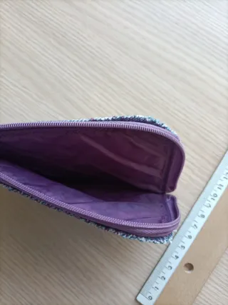 Monedero vaquero hecho a mano con corazón