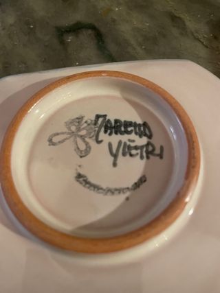 Piattino tazzina ceramica decorato
