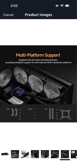 Iota L36 BK CPU Liquid Cooler with Digital Display