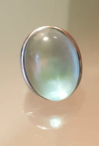 Anillo Plata grande piedra Azul
