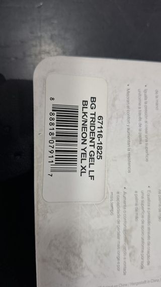 Luvas Specialized Trident Gel XL Novo