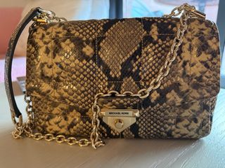 Bolso Michael Kors Piel Serpiente Dorado