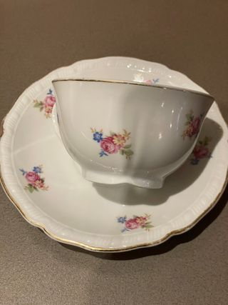 Tazza e piattino vintage Cecoslovacchia