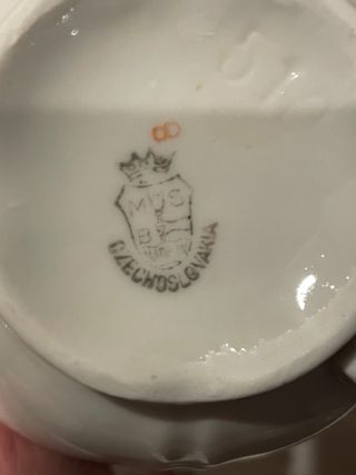 Tazza e piattino vintage Cecoslovacchia