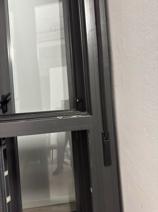 Balconeras Grises Dobles CON PERSIANA